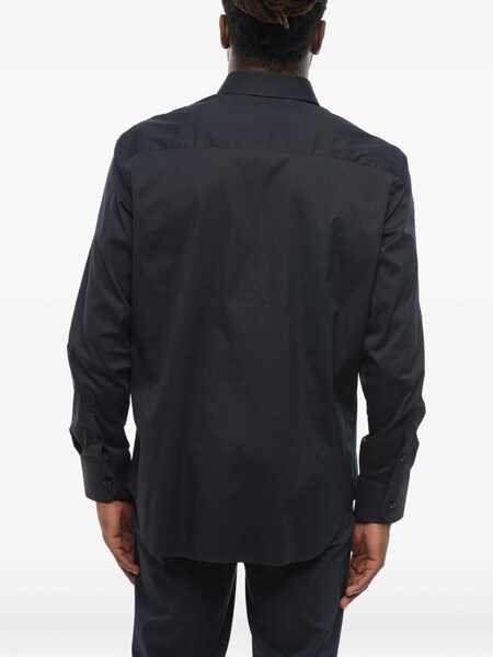 Camasi casual Armani Emporio Cotton Blend Shirt With Standard Collar Blue Barbati (BM 18310879) 3