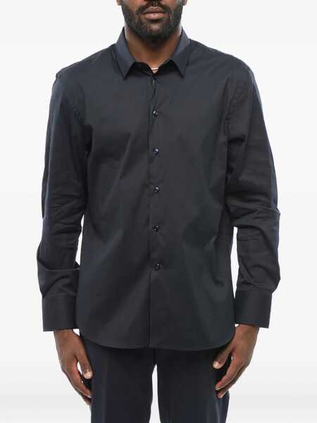 Camasi casual Armani Emporio Cotton Blend Shirt With Standard Collar Blue Barbati (BM 18310879) 1