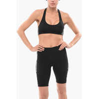 Sutiene Stretch Cotton Sport Bra With Logoed Bands Femei