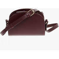 Genti tip postas Leather Demi-Lune Crossbody Bag With Zipped Closure Femei