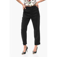 Pantaloni office High Waist Twill Virgin Wool Blend Volt Pants Femei