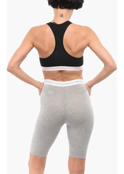 Sutiene DSQUARED2 Stretch Cotton Sport Bra With Logoed Elastic Band Black Femei (BM 18311230) 2