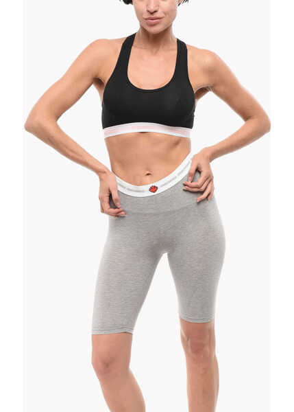 Sutiene DSQUARED2 Stretch Cotton Sport Bra With Logoed Elastic Band Black Femei (BM 18311230) 1