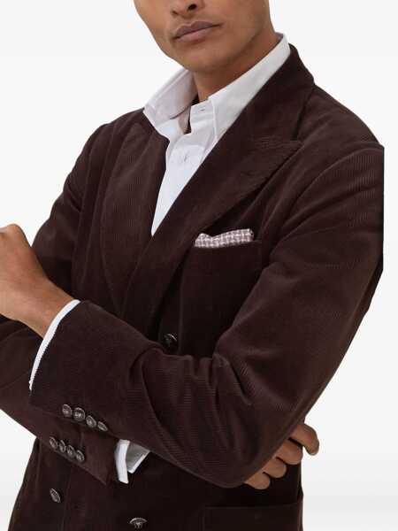 Sacouri Brunello Cucinelli Velvet Blazer Jacket MORO Barbati (BM 18311317) 5