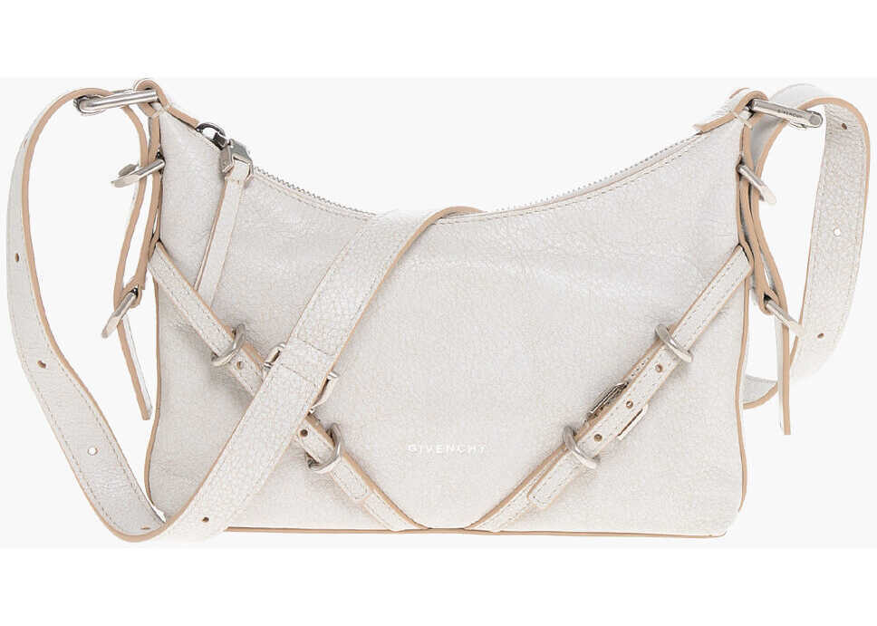 Genti de umar Givenchy Textured Leather Voyou Shoulder Bag Beige Femei (BM 18311356) 1