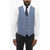 CORNELIANI Virgin Wool Leader Vest With Five Buttons Light Blue