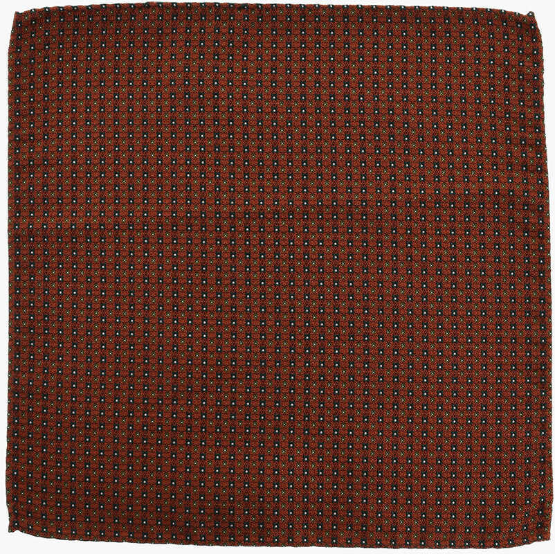 Esarfe DSQUARED2 Patterned Silk Pocket Square Brown Barbati (BM 18311395) 1