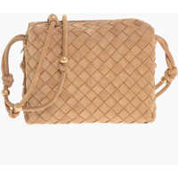 Genti tip postas Woven Suede Crossbody Bag Femei