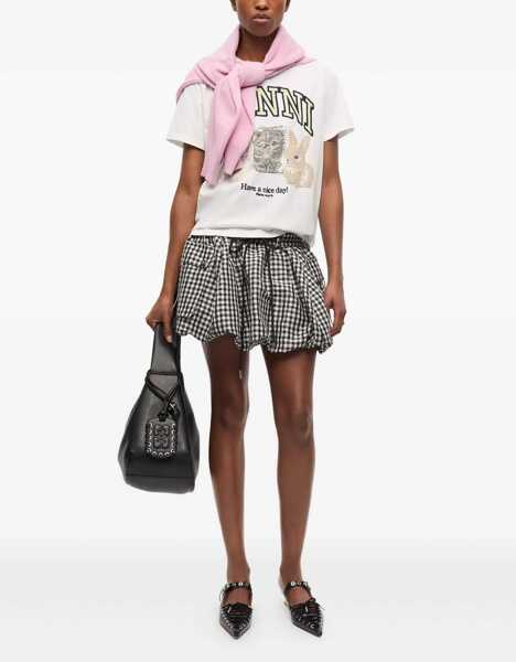 Tricouri Ganni Relaxed Fit T-Shirt WHITE Femei (BM 18311713) 2