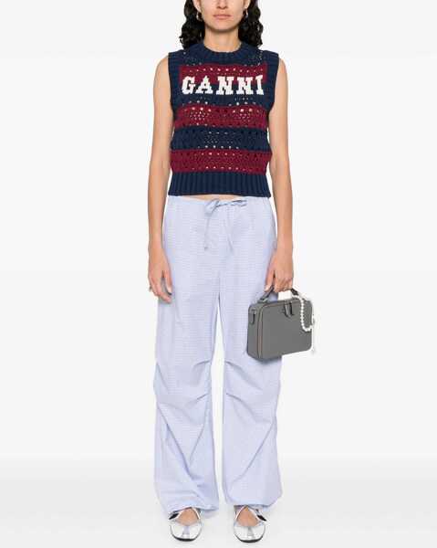 Veste casual Ganni Striped Vest With Logo BLACK Femei (BM 18311719) 2