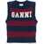 Ganni Striped Vest With Logo BLACK