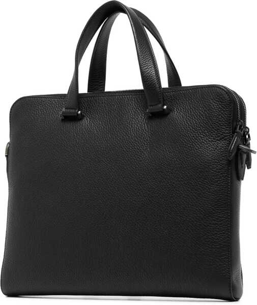Genti de mana Ferragamo Leather Business Bag BLACK Barbati (BM 18311743) 3