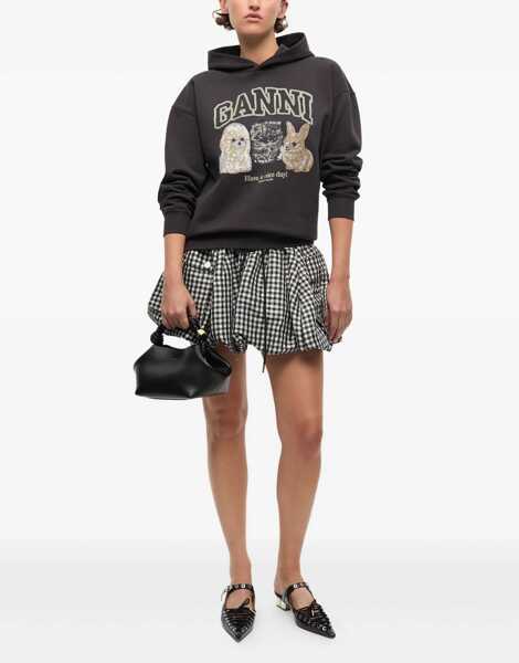 Bluze de trening Ganni Oversized Isoli Hoodie GREY Femei (BM 18311755) 2