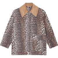 Jachete Leopard Print Midi Jacket Femei