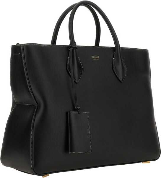 Genti de mana Ferragamo Star-Shaped Tote Bag Large BLACK Barbati (BM 18311812) 2