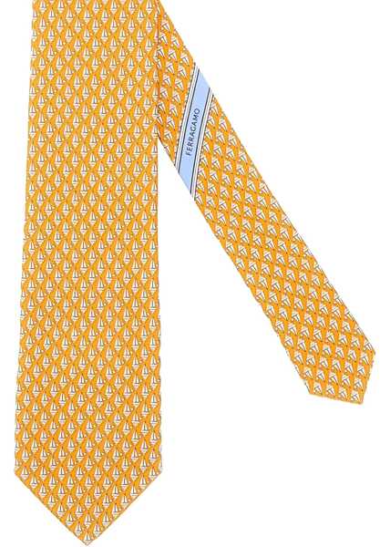 Cravate Ferragamo Silk Tie ORANGE Barbati (BM 18311818) 2
