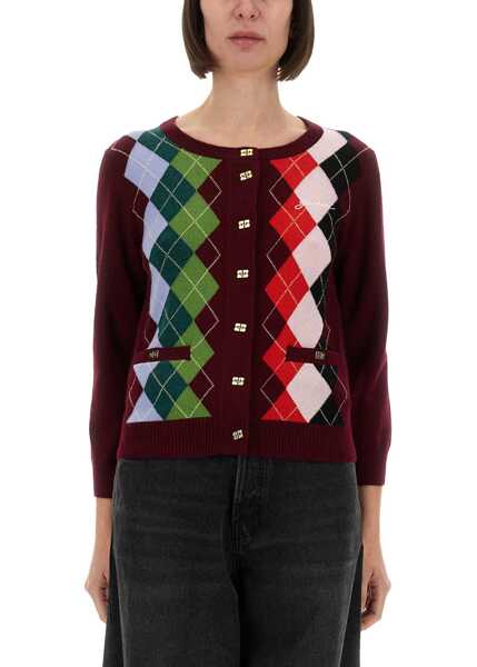 Cardigane Ganni Jacquard Cashmere Cardigan MULTICOLOUR Femei (BM 18311833) 1