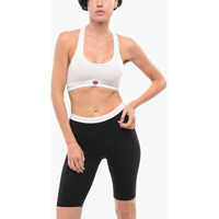 Sutiene Cotton Blend Sport Bra With Logoed Elastic Band Femei
