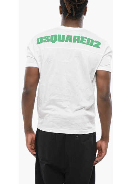 Tricouri DSQUARED2 Crewneck T-Shirt Beyou With Front Print White Barbati (BM 18312094) 2
