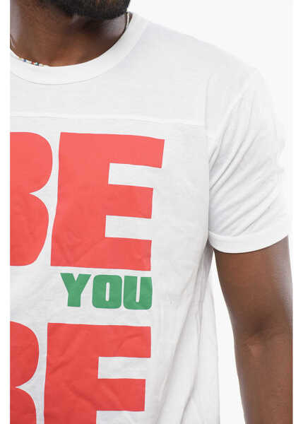 Tricouri DSQUARED2 Crewneck T-Shirt Beyou With Front Print White Barbati (BM 18312094) 3