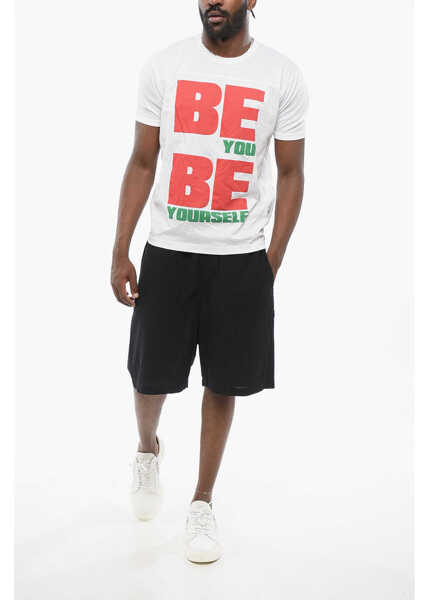 Tricouri DSQUARED2 Crewneck T-Shirt Beyou With Front Print White Barbati (BM 18312094) 4