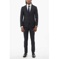 Costume Pin Point Cerimonia Academy Virgin Wool Blend Suit Barbati