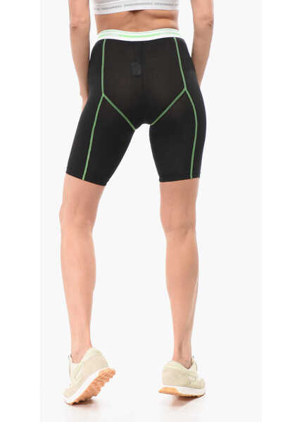 Sosete DSQUARED2 Underwear Biker Leggings With Visible Stitchings Black Femei (BM 18312148) 2