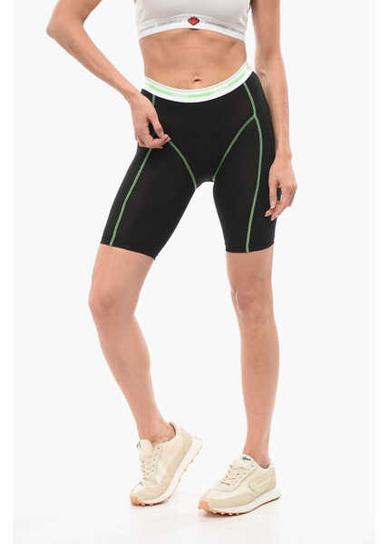 Sosete DSQUARED2 Underwear Biker Leggings With Visible Stitchings Black Femei (BM 18312148) 1