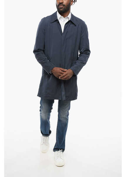 Trenciuri CORNELIANI Buttoned Raincoat Blue Barbati (BM 18312292) 4