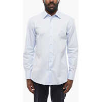 Camasi casual Jacquard Cotton Shirt With Embroidered Logo Barbati