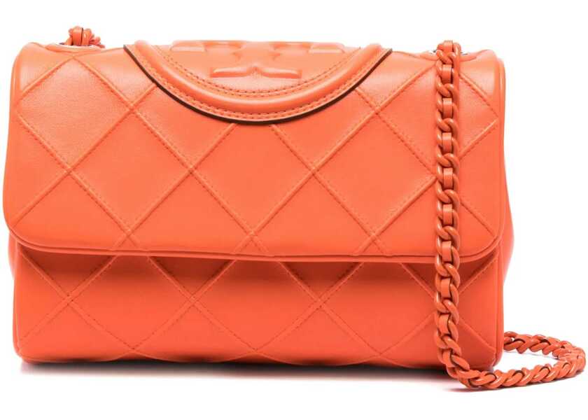 Genti tip postas Tory Burch Quilted Leather Fleming Crossbody Bag Orange Femei (BM 18312325) 1