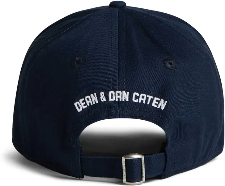 Sepci DSQUARED2 Cotton Baseball Cap With Embroidered Monogram Black Barbati (BM 18312355) 2