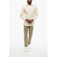 Camasi CORNELIANI pentru Barbati - Camasi casual CORNELIANI Id Houdstooth Patterned Cotton Shirt Beige Barbati (BM 18312370) - B-mall.ro