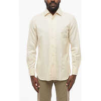 Camasi casual Id Houdstooth Patterned Cotton Shirt Barbati