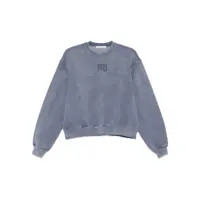 Pulovere Alexander Wang Essential Terry Crew Sweatshirt W/ Puff Paint Logo Clothing Femei