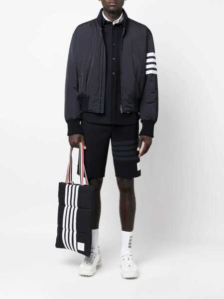 Bomber jacket Thom Browne Thom Browne Bomber Jacket With 4-Stripe Detail BLUE Barbati (BM 18316131) 2