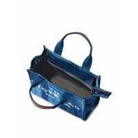 Genti de mana Marc Jacobs Dama - Genti de mana Marc Jacobs The Denim Small Light Blue Tote Bag With Logo Print In Patchwork Denim Woman BLUE Femei (BM 18317406) - B-mall.ro