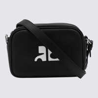 Genti de mana Courrèges Black Leather Top Handle Bag Femei