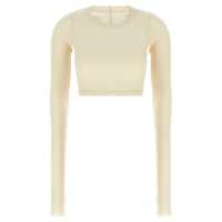 Tricouri Rick Owens 'Ls Crop T' T-Shirt Femei