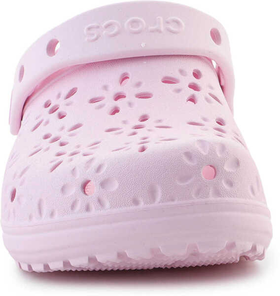 Slapi Crocs Classic Floral Cut Out Clog Pink Milk Pink Femei (BM 18319459) 2