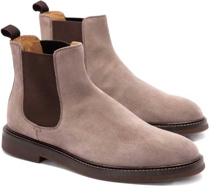 Bocanci casual Brunello Cucinelli Suede Ankle Boots BISONTE Barbati (BM 18319474) 2