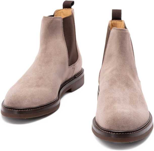 Bocanci casual Brunello Cucinelli Suede Ankle Boots BISONTE Barbati (BM 18319474) 4