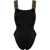 Versace One Piece Swimsuit With Greek Border BLACK