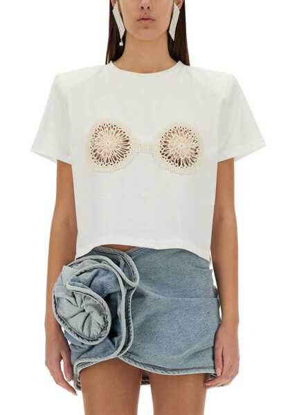 Sutiene Magda Butrym T-Shirt With Crochet Bra WHITE Femei (BM 18319792) 2