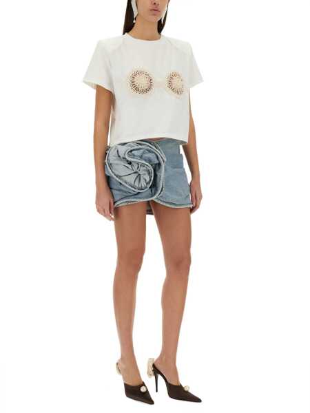 Sutiene Magda Butrym T-Shirt With Crochet Bra WHITE Femei (BM 18319792) 4