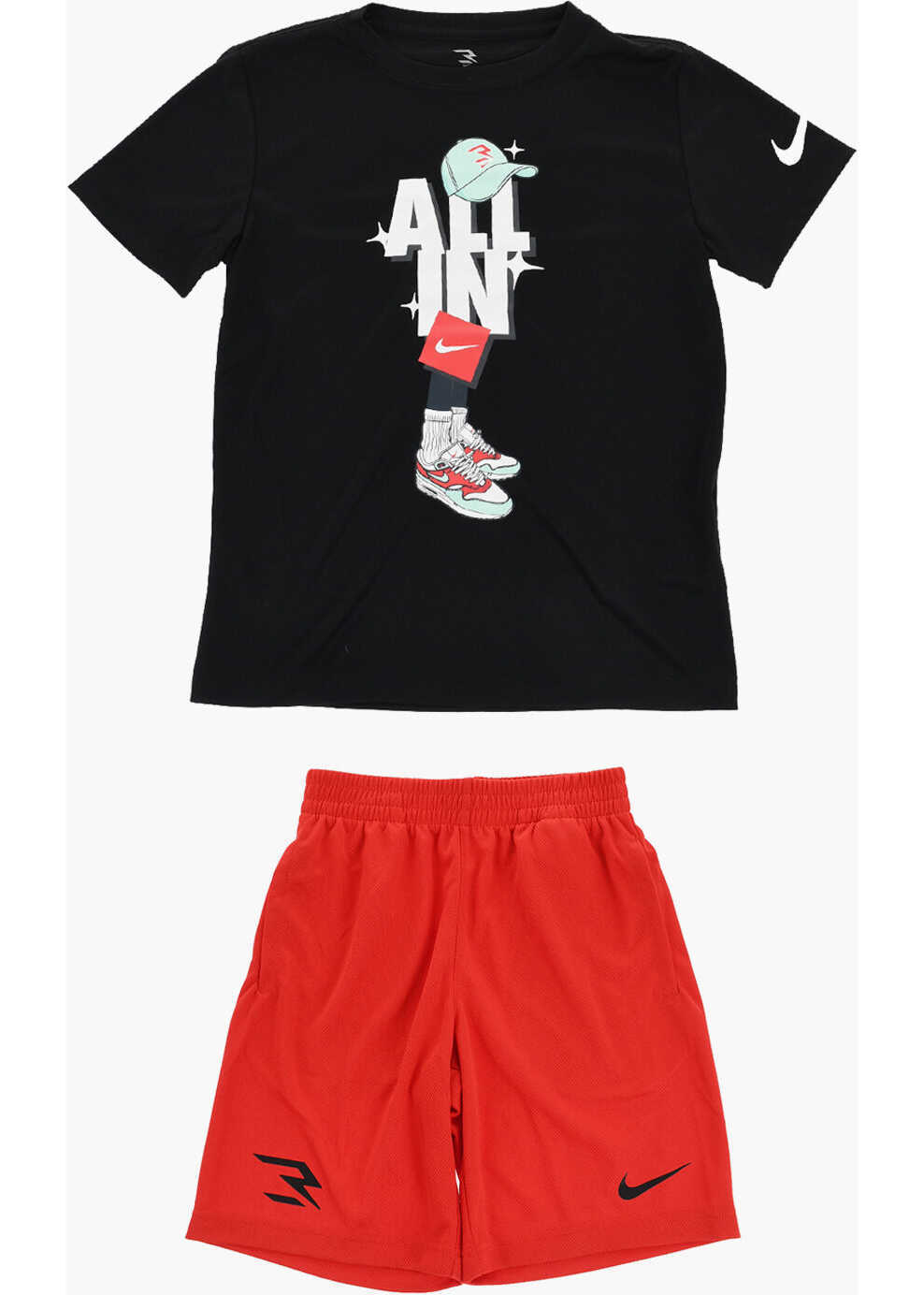 Tricouri Nike Mesh Shorts And Crew-Neck T-Shirt Graff Lock Up Set Black Baieti (BM 18320029) 1