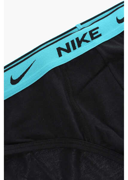 Chiloti Nike Set Of 2 Stretch Cotton Briefs With Logoed Elastic Band Black Barbati (BM 18320047) 4