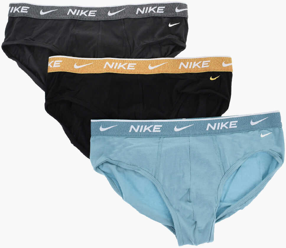 Chiloti Nike Set 3 Pairs Of Stretch Cotton Briefs With Logoed Elastic Ban Black Barbati (BM 18320068) 2