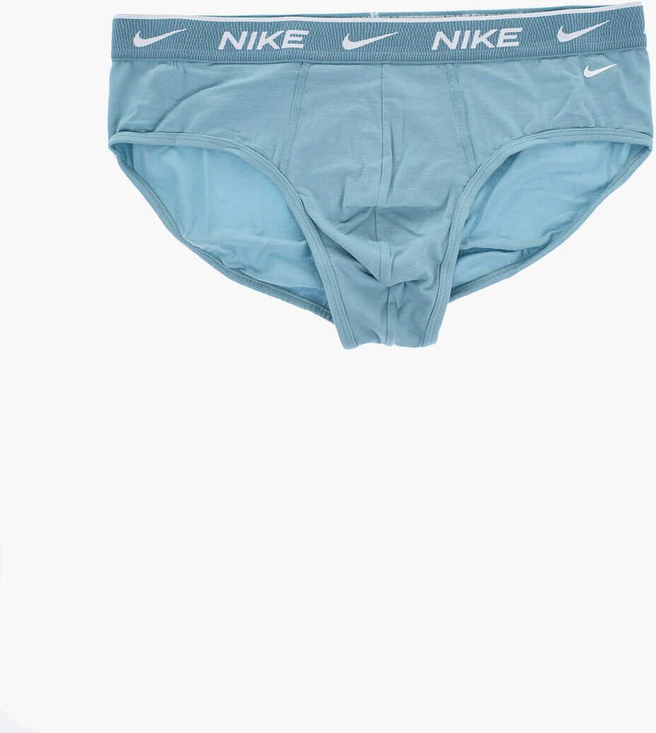 Chiloti Nike Set 3 Pairs Of Stretch Cotton Briefs With Logoed Elastic Ban Black Barbati (BM 18320068) 3