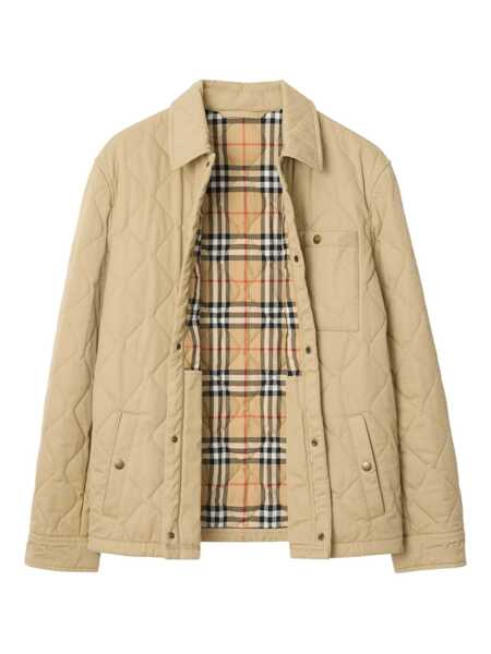 Geci Burberry Jacket In Quilted Gabardine Beige Barbati (BM 18321207) 4